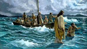 Jesus anda sobre o mar
