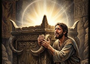 segurar nas pontas do altar