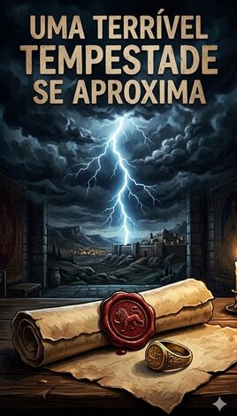 Uma terrível tempestade se aproxima.
